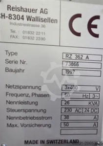 Зубошлифовальный станок для наружных зубьев - REISHAUER RZ362A