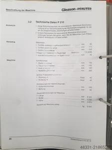 Вертикальный зубофрезерный станок - Gleason-Pfauter P210